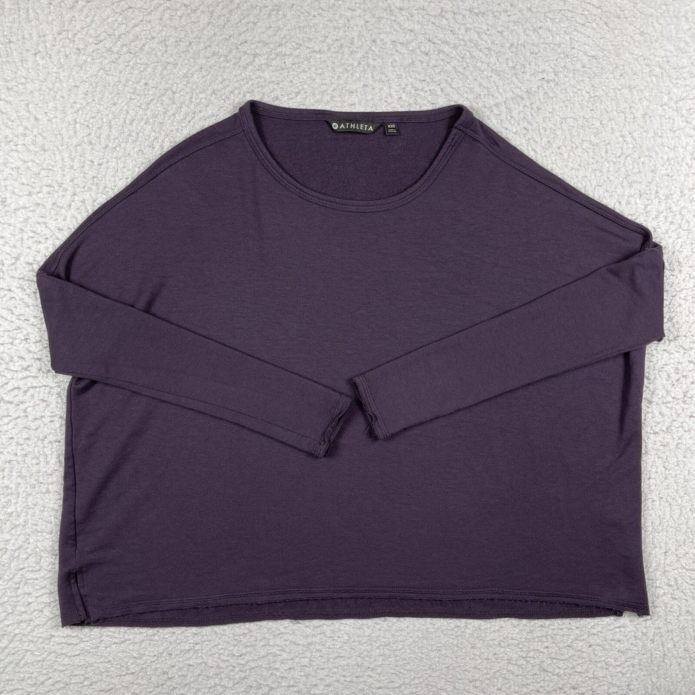 Athleta Long Sleeve Womens XXS Purple Adagio Nirvana‎ Soft Athleisure Loungewear
